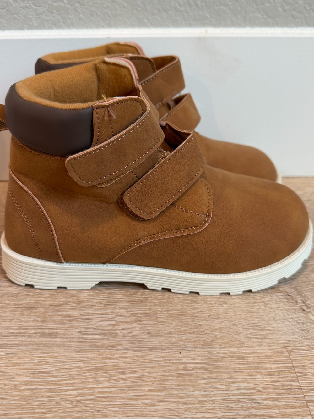 French Toast Brown/Tan Kids Double-Strap Boots